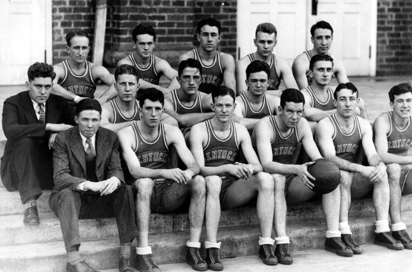 Front Row (l to r): Mgr. Leonard Weakley, Stanley Milward, Cecil Combs, 